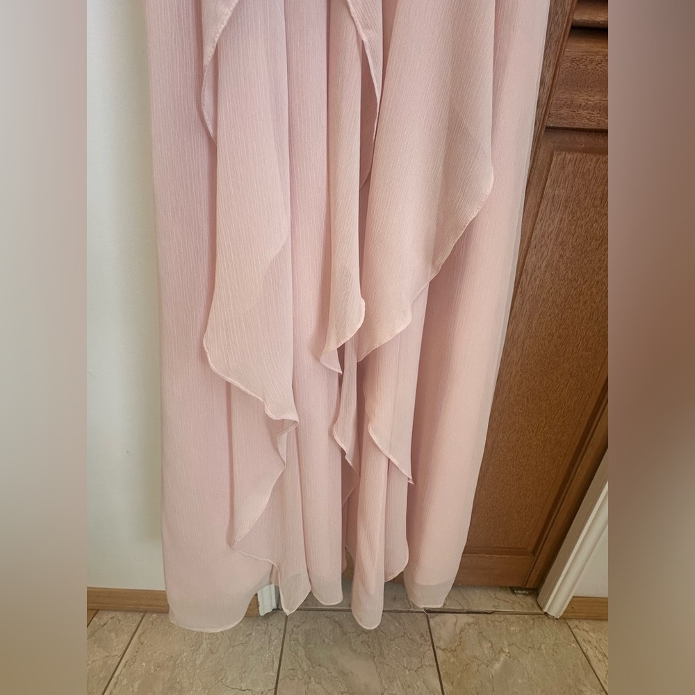 White By Vera Wang brand new with tags blush pink size 2 gown with satin belt - Picture 9 of 11